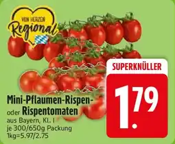 Edeka Mini-Pflaumen-Rispen oder Rispentomaten Angebot