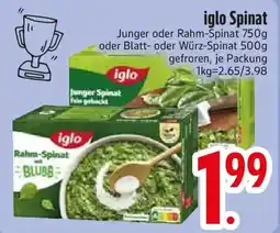 Edeka iglo Spinat Angebot