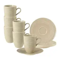 Netto Marken-Discount Seltmann Weiden Henkelbecher mit Untertassen Beat Color Glaze 350 ml 6er Set Angebot