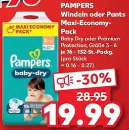 Kaufland PAMPERS Windeln oder Pants Maxi-Economy Pack Angebot