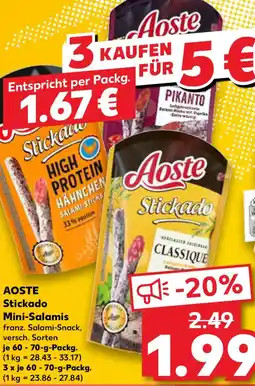 Kaufland AOSTE Stickado Mini-Salamis Angebot