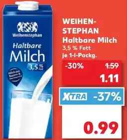 Kaufland WEIHENSTEPHAN Haltbare Milch Angebot