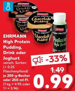 Kaufland EHRMANN High Protein Pudding, Drink oder Joghurt Angebot