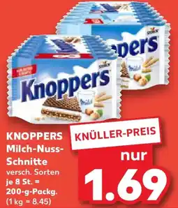 Kaufland KNOPPERS Milch-Nuss Schnitte Angebot