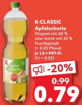 Kaufland K-CLASSIC Apfelschorle Angebot