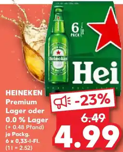 Kaufland HEINEKEN Premium Lager oder 0.0 % Lager Angebot