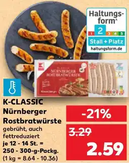 Kaufland K-CLASSIC Nürnberger Rostbratwürste Angebot