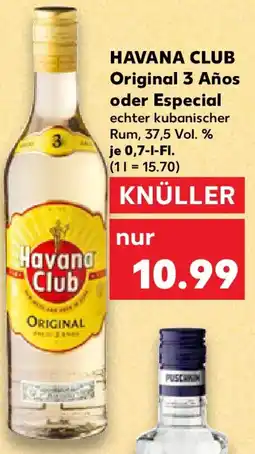 Kaufland HAVANA CLUB Original 3 Años oder Especial Angebot