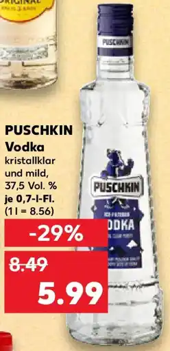 Kaufland PUSCHKIN Vodka Angebot