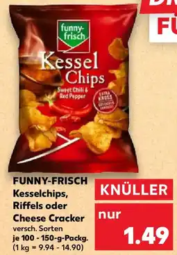 Kaufland FUNNY-FRISCH Kesselchips, Riffels oder Cheese Cracker Angebot
