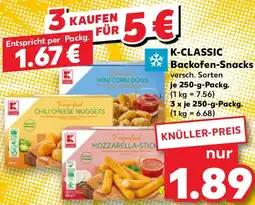 Kaufland K-CLASSIC Backofen-Snacks Angebot