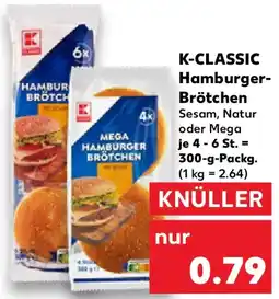 Kaufland K-CLASSIC Hamburger Brötchen Angebot