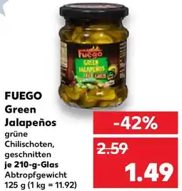 Kaufland FUEGO Green Jalapeños Angebot