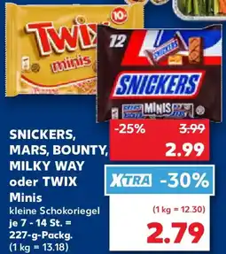 Kaufland SNICKERS, MARS, BOUNTY, MILKY WAY oder TWIX Minis Angebot