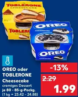 Kaufland OREO oder TOBLERONE Cheesecake Angebot