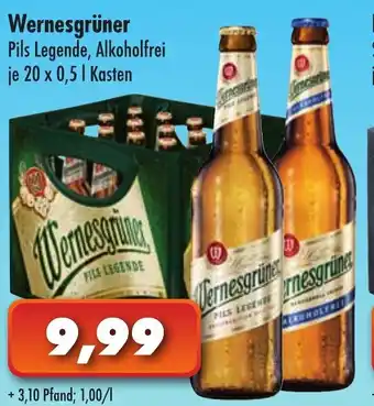 Lösch Depot Wernesgrüner Pils Legende, Alkoholfrei 20x0,5L Angebot