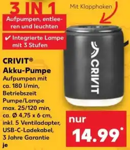 Kaufland CRIVIT Akku-Pumpe Angebot