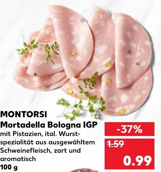 Montorsi Mortadella Bologna IGP 100 g Angebot bei Kaufland