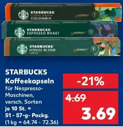 Kaufland STARBUCKS Kaffeekapseln Angebot