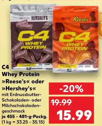 Kaufland C4 Whey Protein Reese's oder Hershey's Angebot