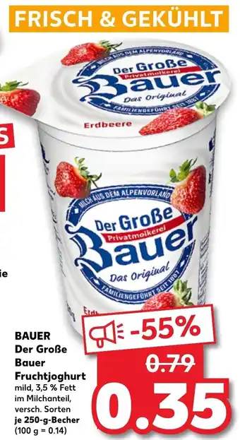 Kaufland Bauer Der Große Bauer Fruchtjoghurt je 250-g-Becher Angebot