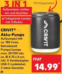 Kaufland CRIVIT Akku-Pumpe Angebot