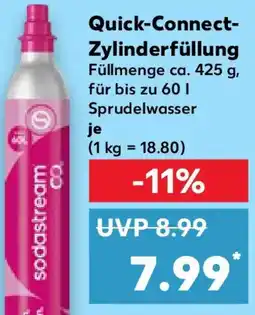 Kaufland Sodastream Quick-Connect Zylinderfüllung Angebot