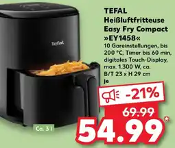 Kaufland TEFAL Heißluftfritteuse Easy Fry Compact EY 1458 Angebot