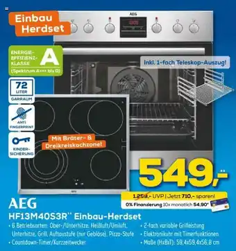 Euronics XXL AEG HF13M40S3R Einbau Herdset Angebot