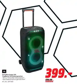 MediaMarkt Jbl tragbarer partylautsprecher partybox stage 320 Angebot