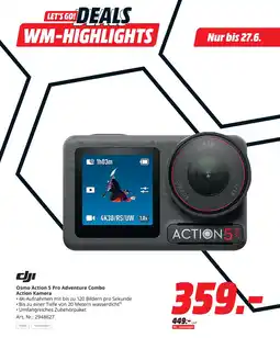 MediaMarkt Dji osmo action 5 pro adventure combo action kamera Angebot