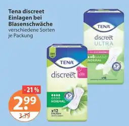 V Markt Tena discreet einlagen bei blasenschwäche Angebot