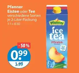 V Markt Pfanner ice tea pfirsich Angebot