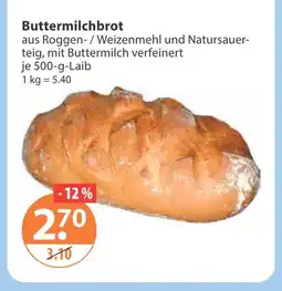 V Markt Buttermilchbrot Angebot