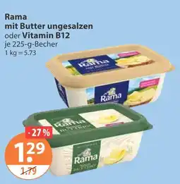 V Markt Rama mit butter ungesalzen Angebot