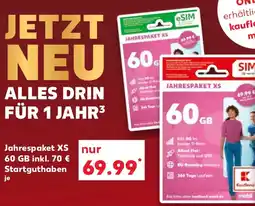 Kaufland Jahrespaket XS 60 GB Angebot