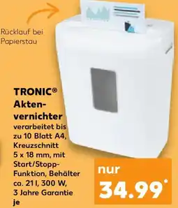 Kaufland TRONIC Aktenvernichter Angebot