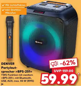 Kaufland DENVER Partylautsprecher BPS-251 Angebot