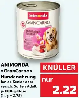 Kaufland ANIMONDA GranCarno Hundenahrung Angebot
