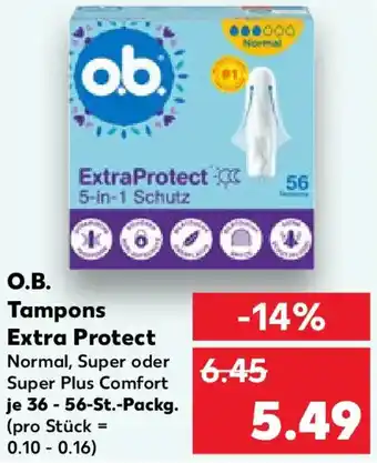 Kaufland O.B. Tampons Extra Protect Angebot