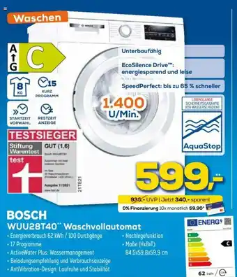 Euronics XXL Bosch WUU28T40 Waschvollautomat Angebot