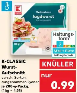 Kaufland K-CLASSIC Wurst Aufschnitt Angebot