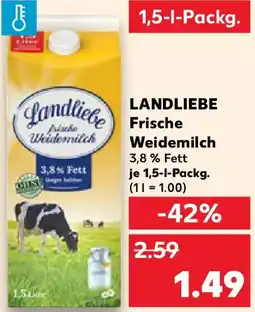 Kaufland LANDLIEBE Frische Weidemilch Angebot