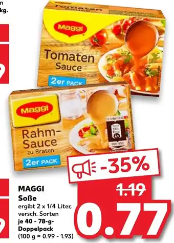 Kaufland Maggi Soße je 40 - 78-g-Doppelpack Angebot