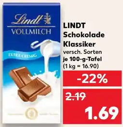 Kaufland LINDT Schokolade Klassiker Angebot