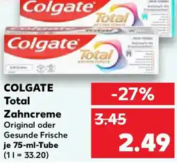 Kaufland COLGATE Total Zahncreme Angebot