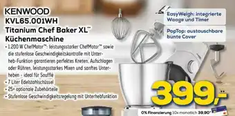 Euronics XXL Kenwood KVL65.001WH Titanium Chef Baker XL Küchenmaschine Angebot