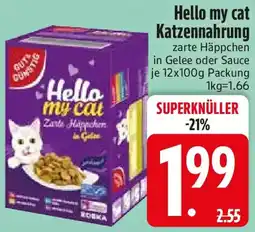 Edeka Gut & Gunstig Hello my cat Katzennahrung Angebot