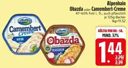 Edeka Alpenhain Obazda oder Camembert-Creme Angebot