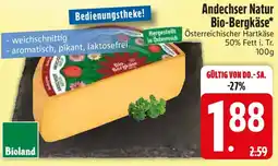 Edeka Andechser Natur Bio-Bergkäse Angebot